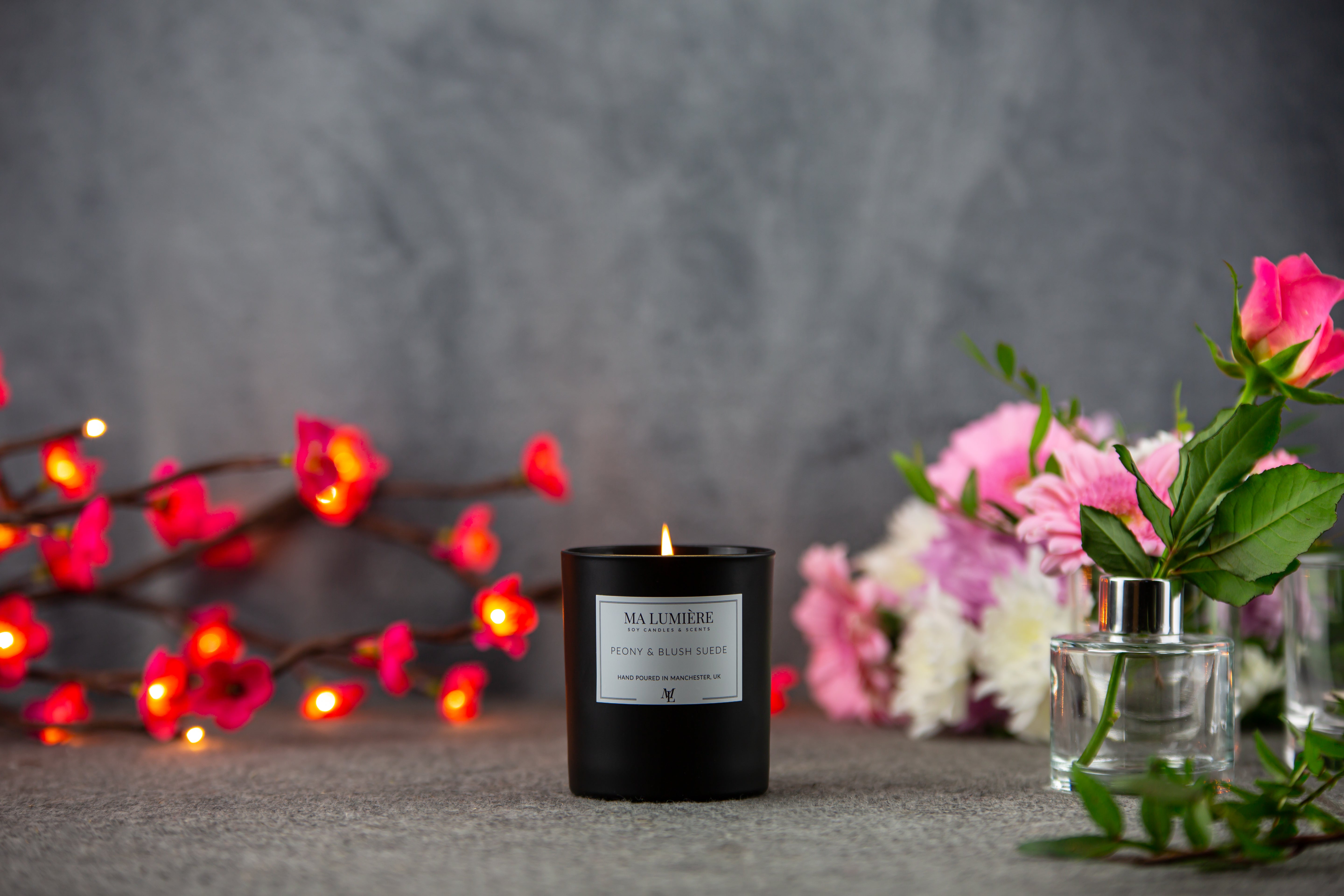 Peony & Blush Suede Soy Candle