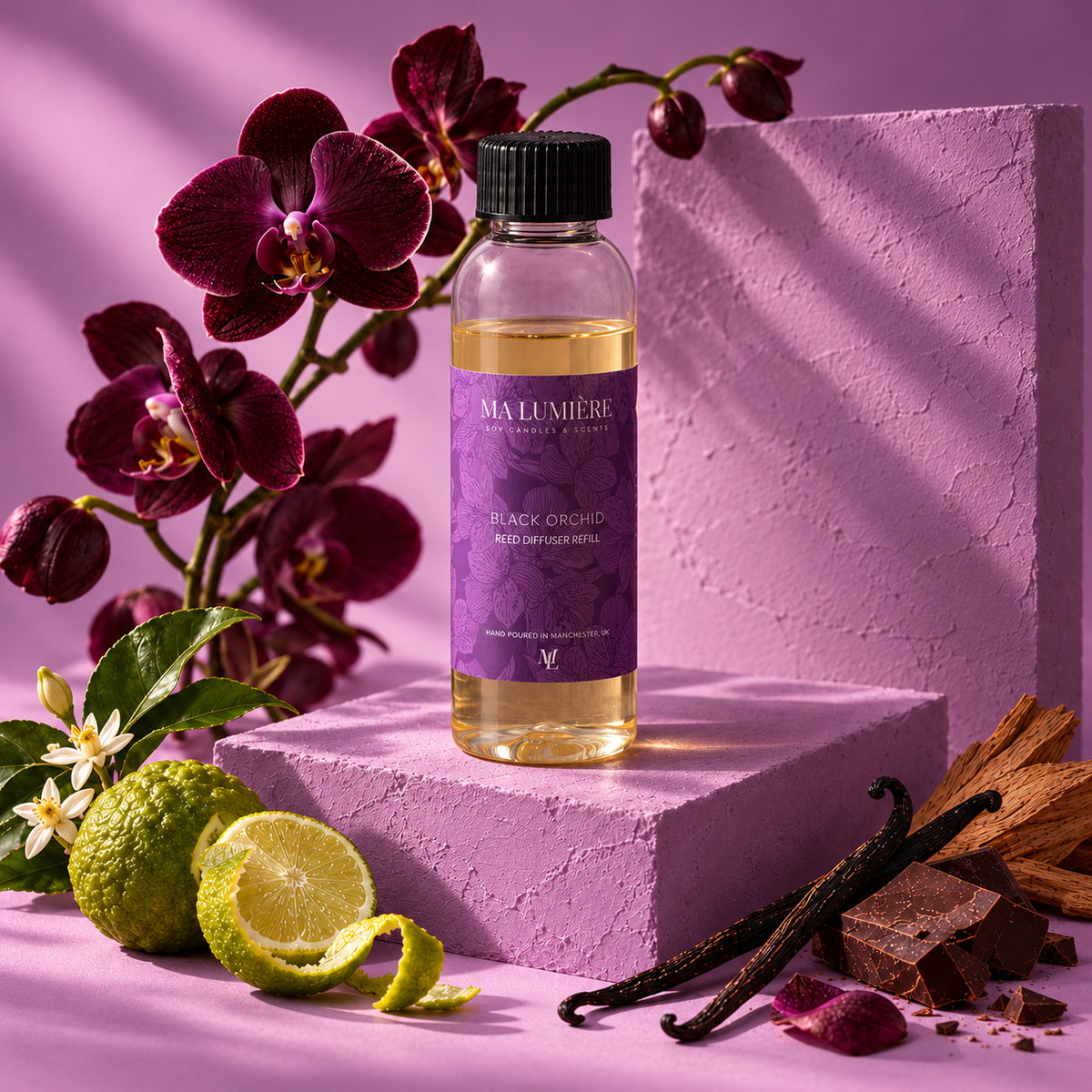 Black Orchid Reed Diffuser REFILL