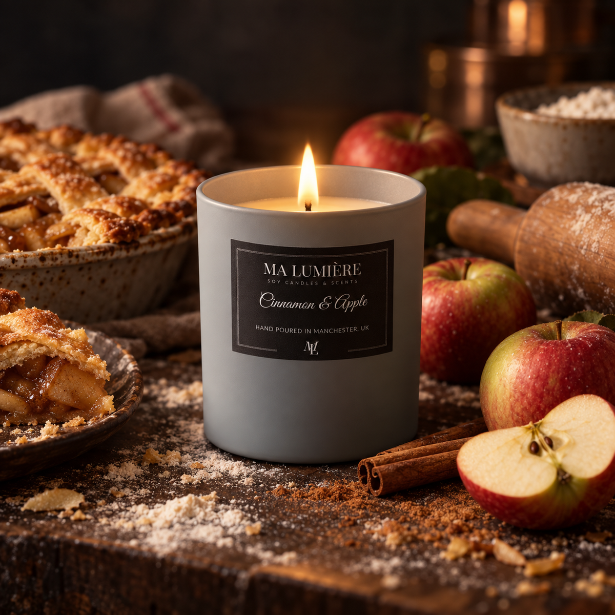 Cinnamon & Apple Soy Candle