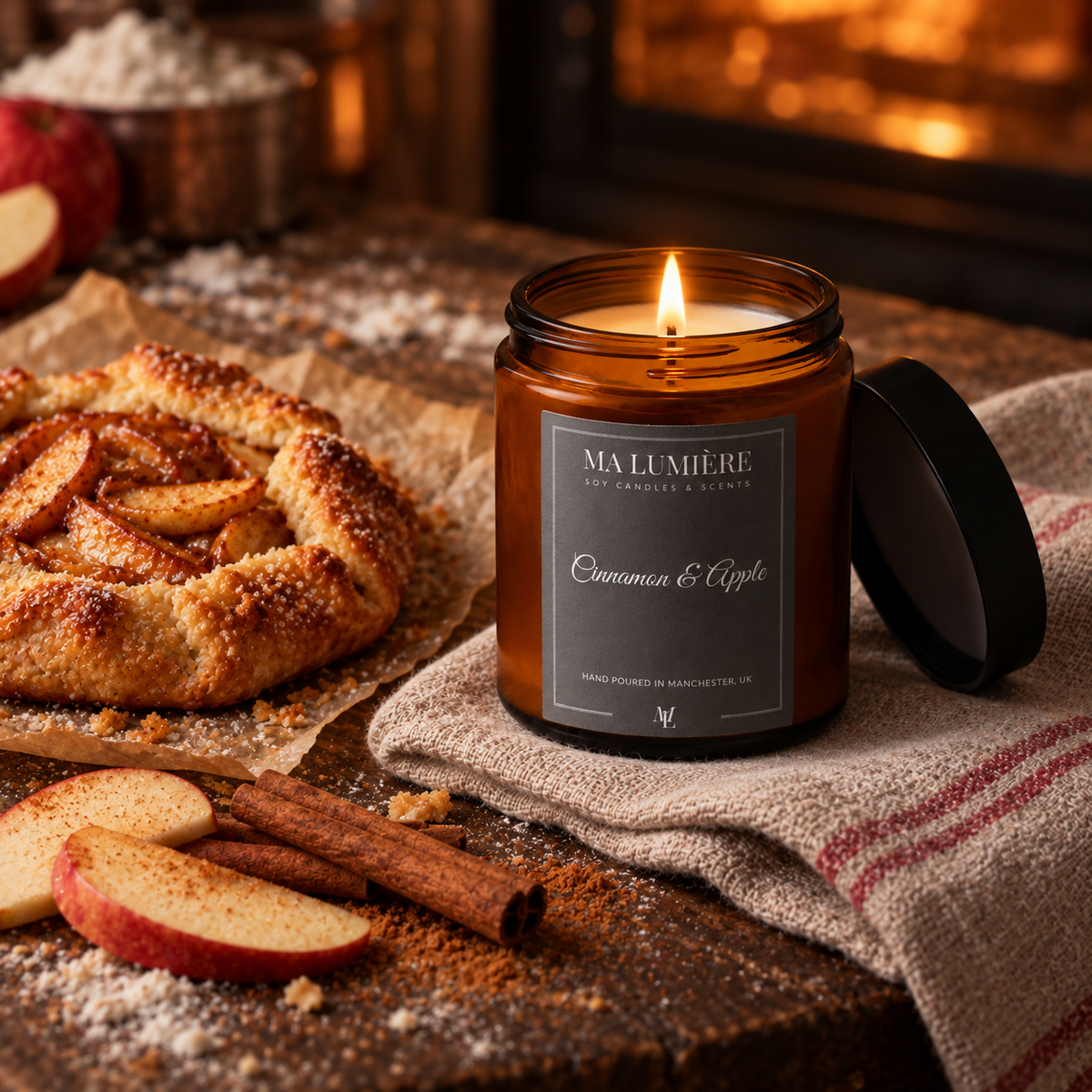 Cinnamon & Apple Soy Candle