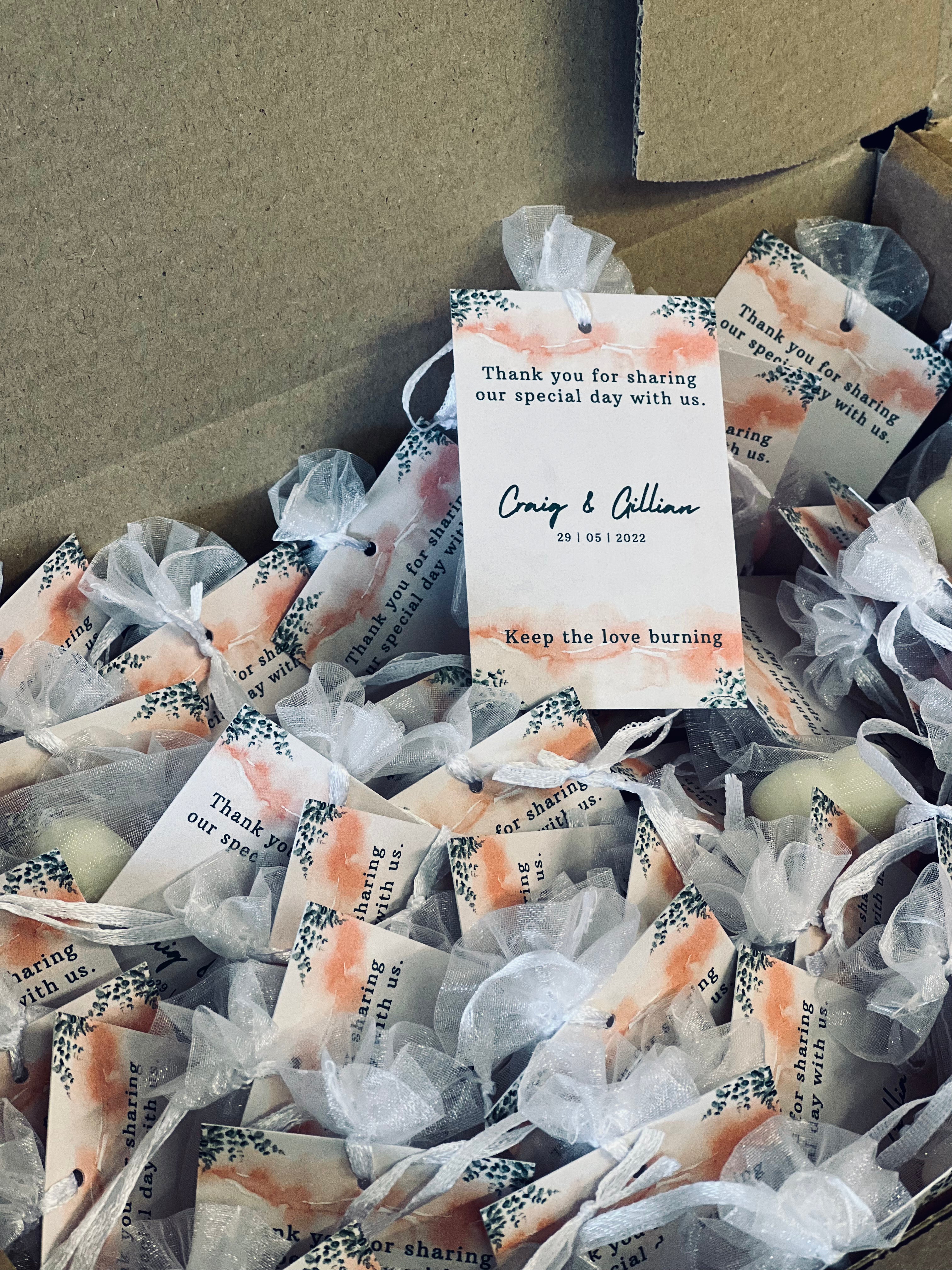 Wedding Favours Package - 100 Wax Melts Favours