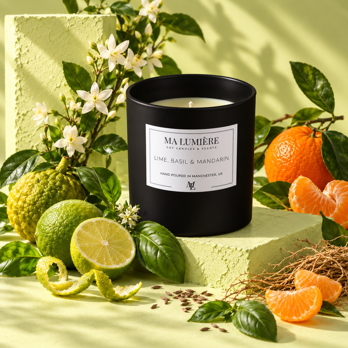 Lime, Basil & Mandarin Soy Candle