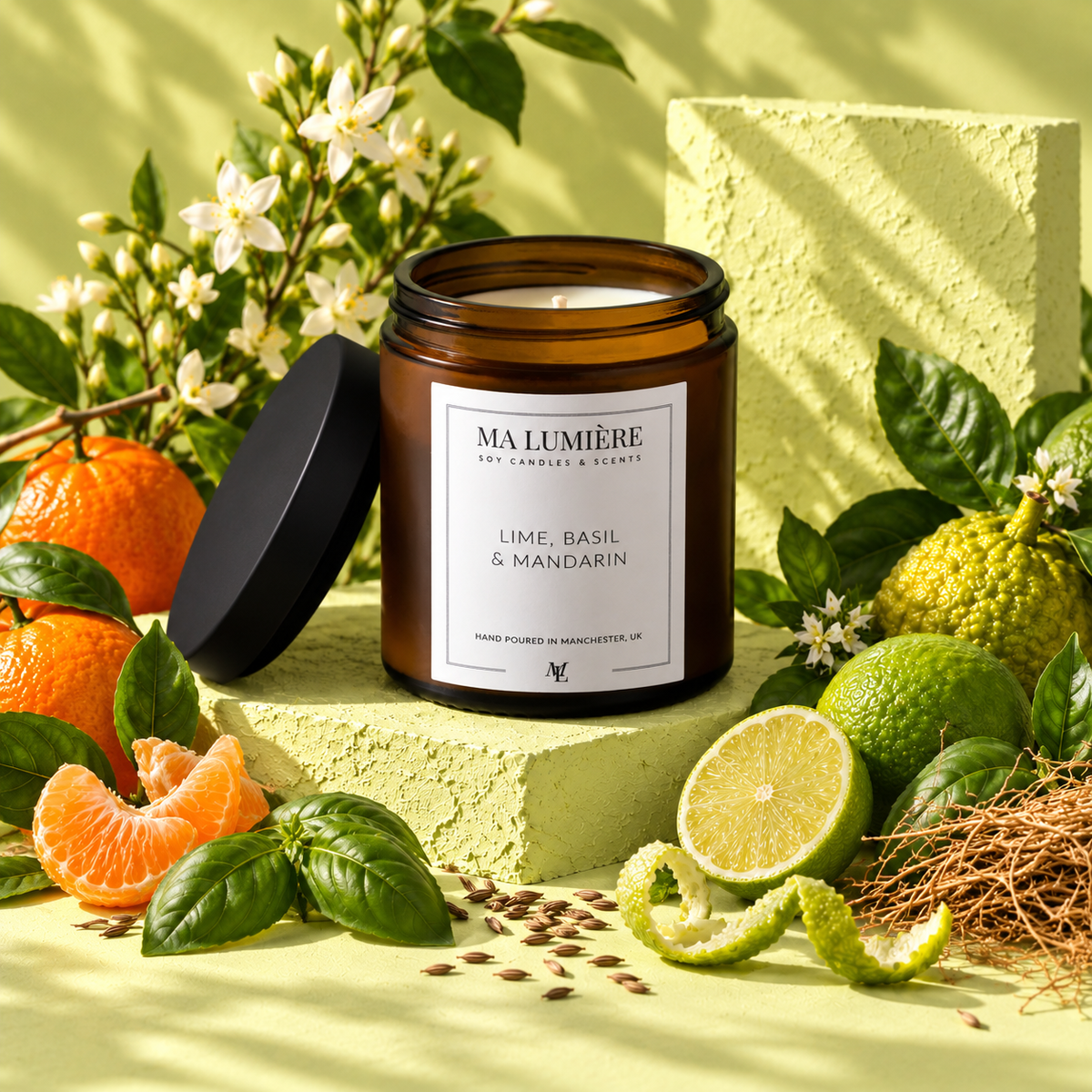 Lime, Basil & Mandarin Soy Candle