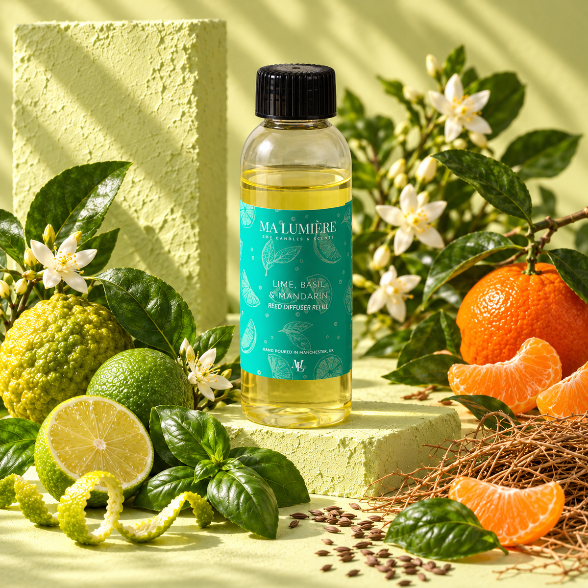 Lime, Basil & Mandarin Reed Diffuser REFILL